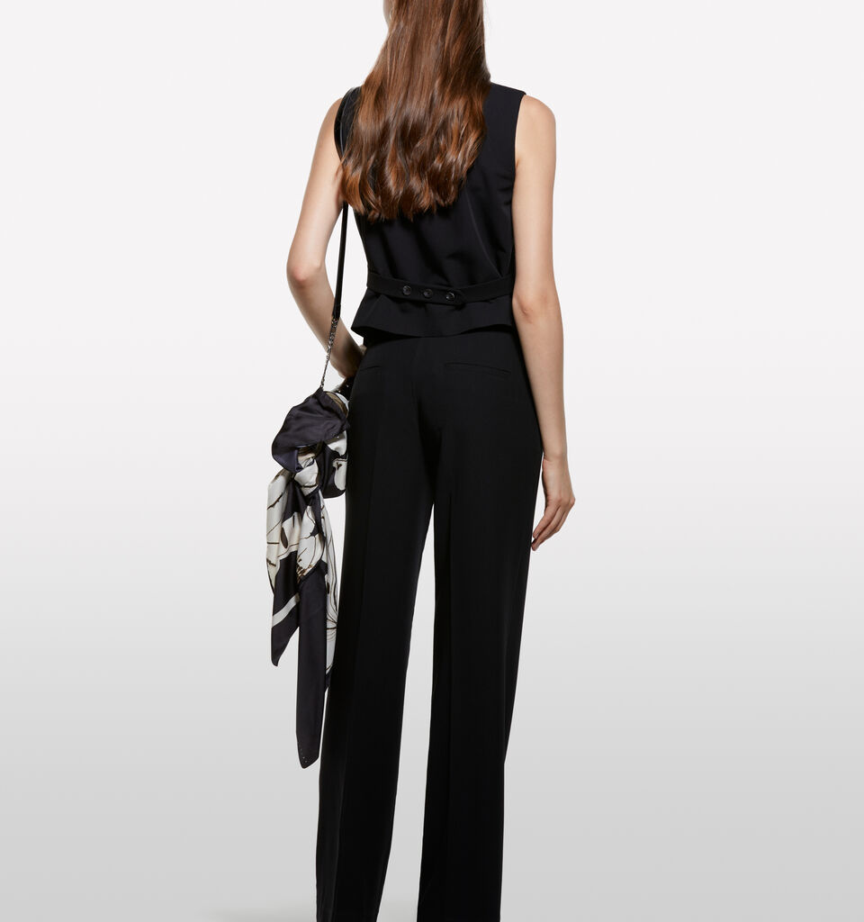 Black slim fit vest - women's vests and sleeveless jackets - Black | Sisley image number 2